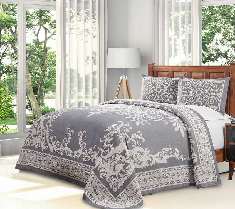 Superior Cotton Blend Oversized Bedspread and Sam Set, Twin — View 11
