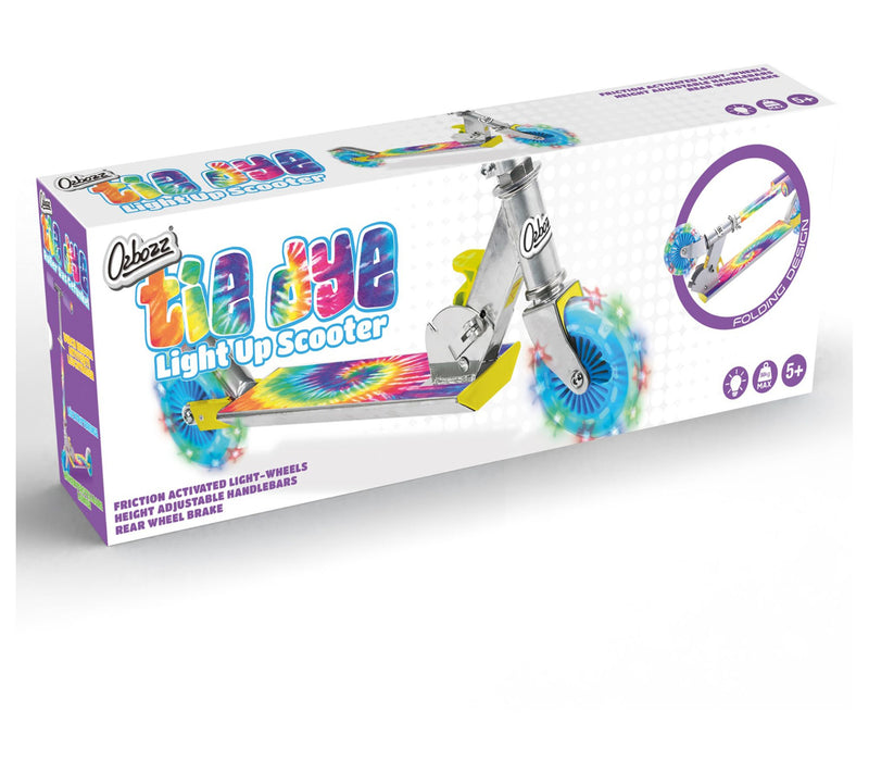 H Grossman Ozbozz Tie-Dye Foldable Scooter - Li ght UP Wheels — View 6