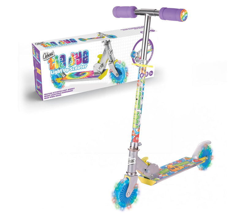 H Grossman Ozbozz Tie-Dye Foldable Scooter - Li ght UP Wheels — View 9