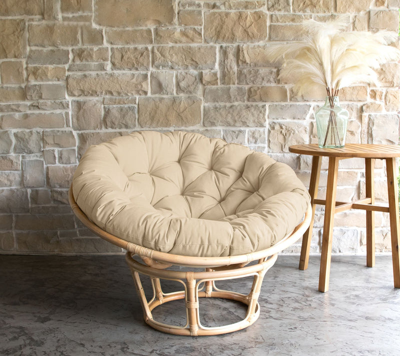 Sorra Home Indoor/Outdoor Sunbrella Round Papasan Cushion — View 24