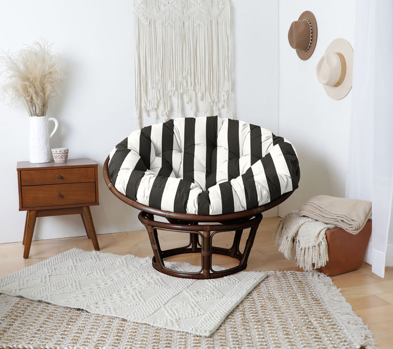 Indoor/Outdoor Sunbrella Cabana Stripe Papasan Cushion — View 4