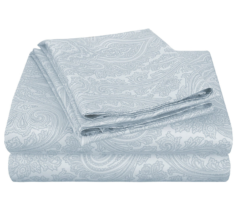Superior Paisley 600-Thread Count CottonBlend Sheet Set, Queen — Main view