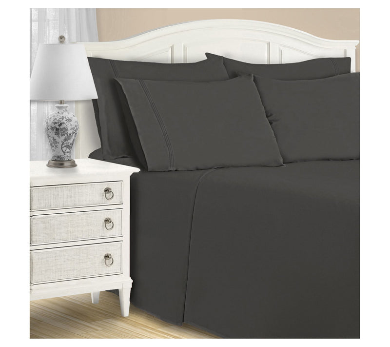 Superior Solid 1500-Thread Count Cotton-Blend Sheet Set, King — View 9