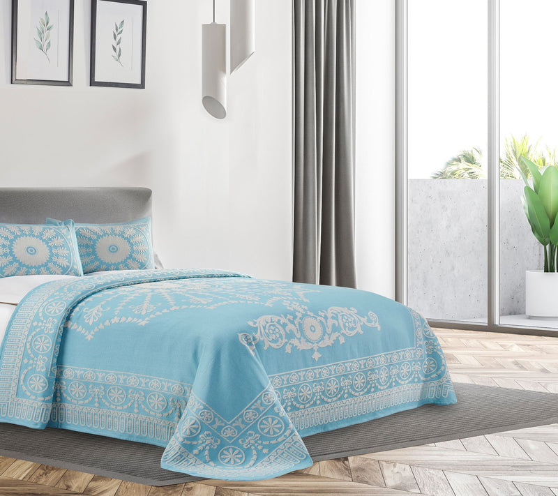 Superior Lightweight Cotton Blend Oversized Bedspread, Queen — View 3
