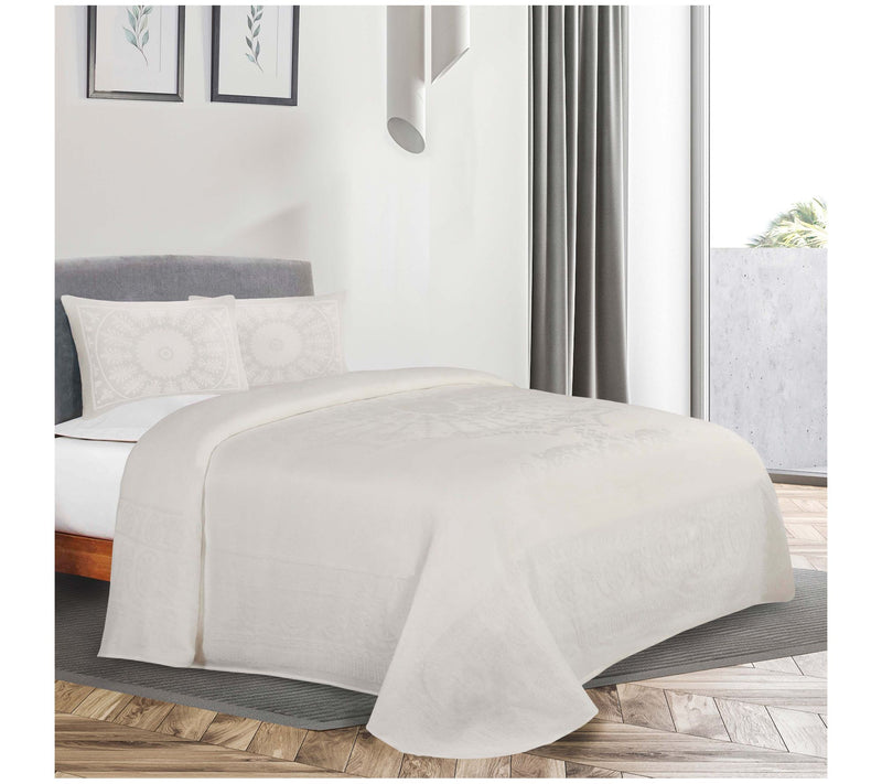 Superior Lightweight Cotton Blend Oversized Bedspread, Queen — View 14