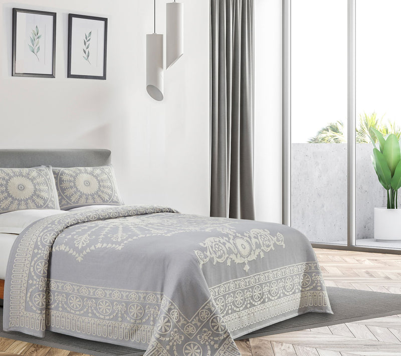 Superior Lightweight Cotton Blend Oversized Bedspread, Queen — View 15
