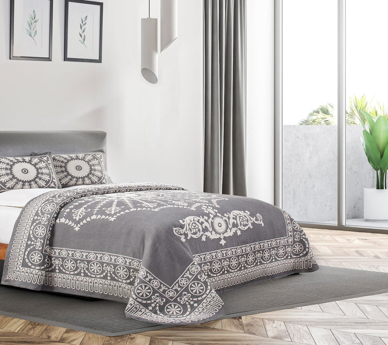 Superior Lightweight Cotton Blend Oversized Bedspread, Queen — View 9