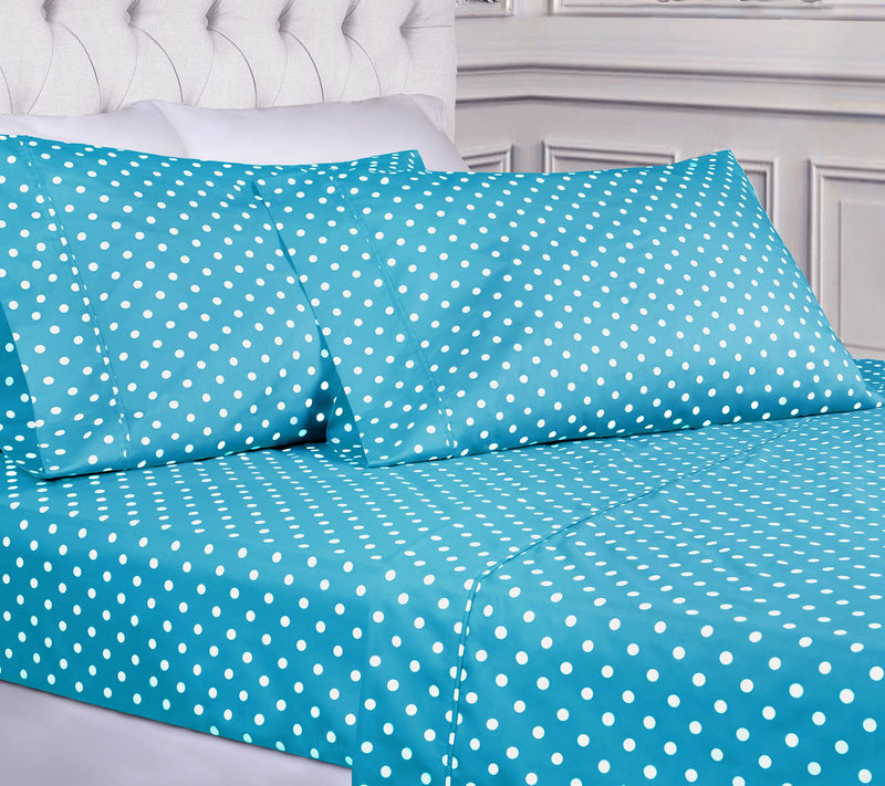 Superior Polka Dot 600-Thread Count Cotton Blend Sheet, King — View 3