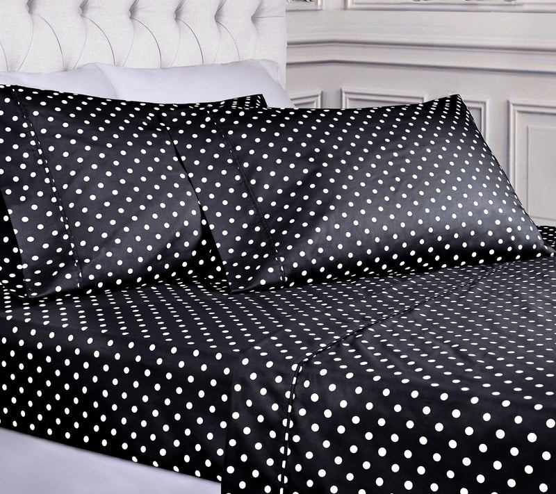 Superior Polka Dot 600-Thread Count Cotton Blend Sheet, King — View 5