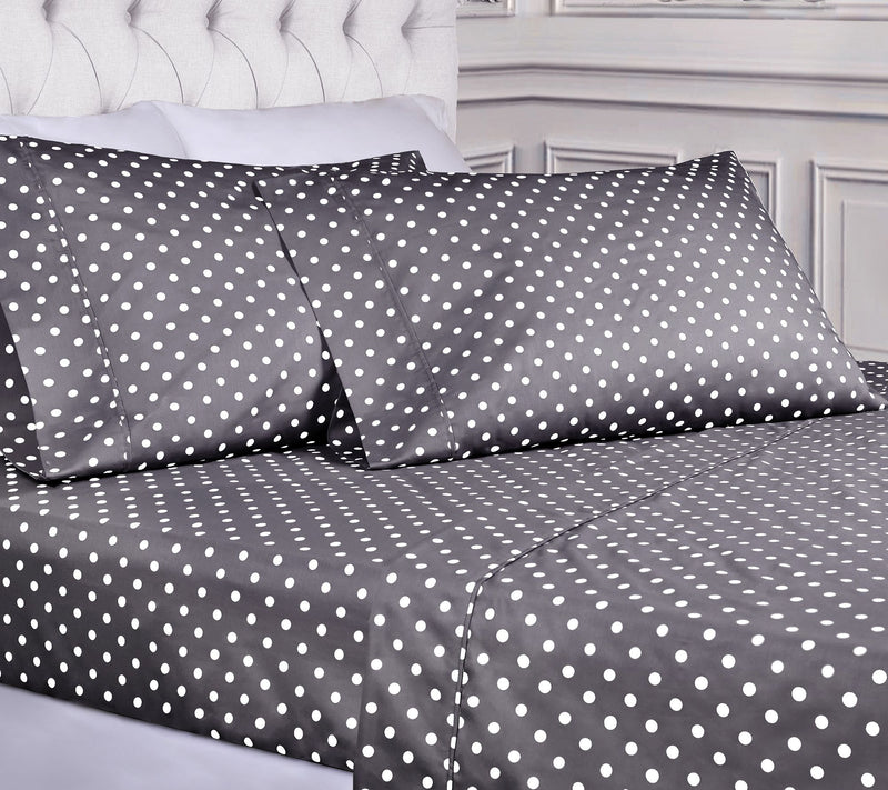 Superior Polka Dot 600-Thread Count Cotton Blend Sheet, King — View 7