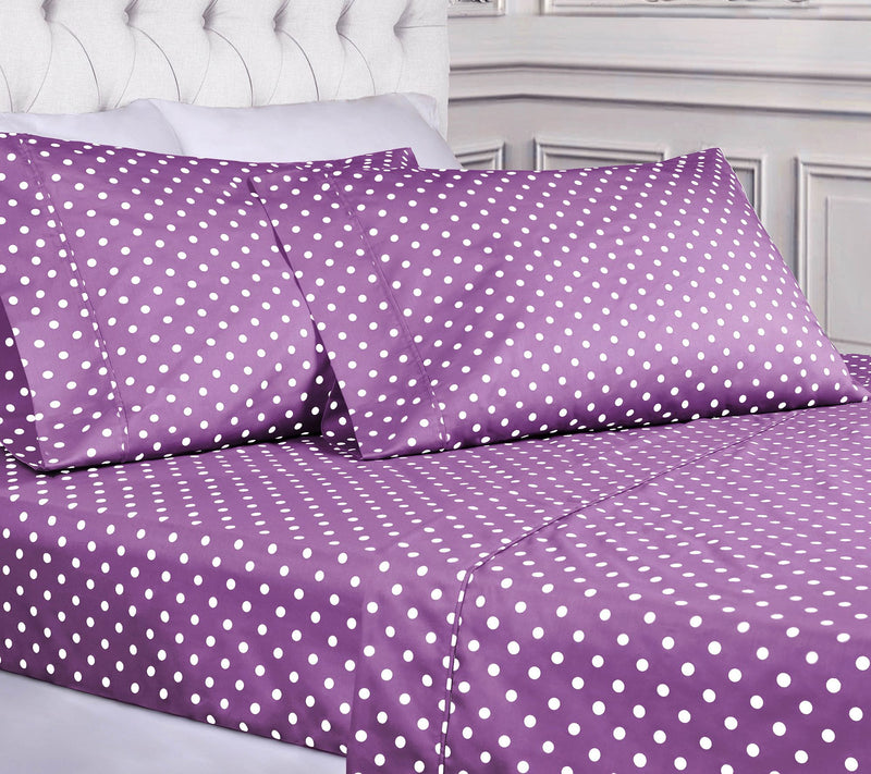Superior Polka Dot 600-Thread Count Cotton Blend Sheet, King — View 10