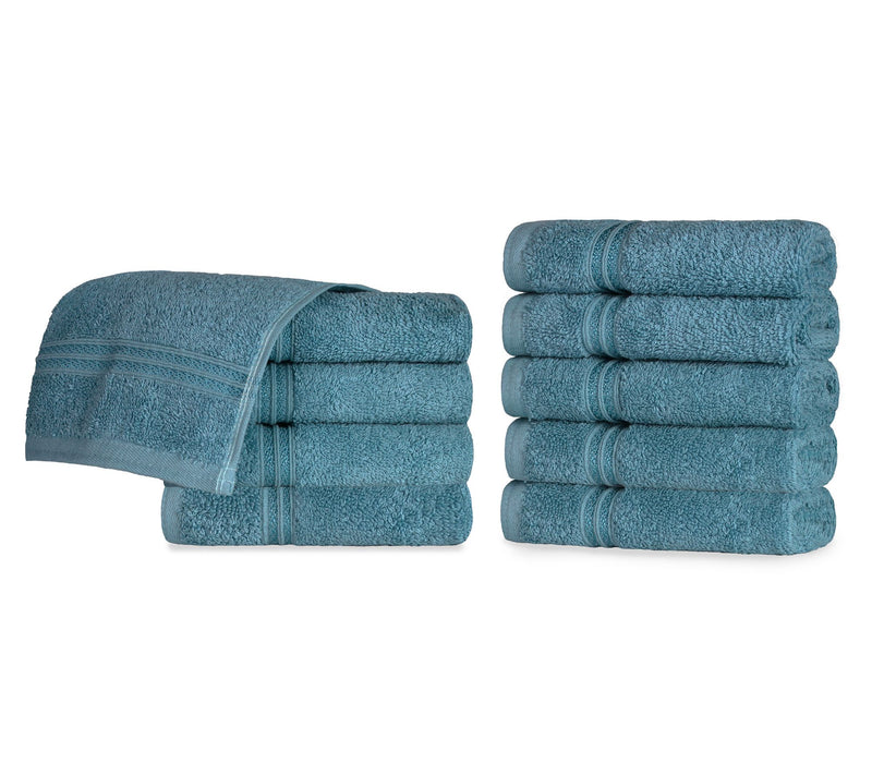Superior Solid Egyptian Cotton 10-Piece Face Towel Set — View 23