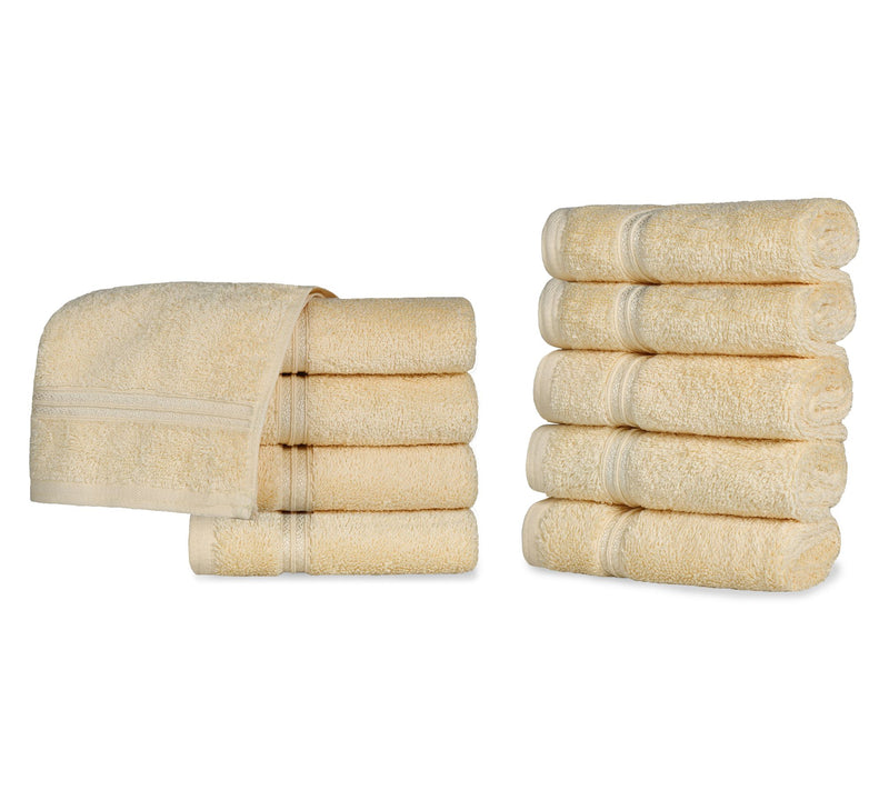 Superior Solid Egyptian Cotton 10-Piece Face Towel Set — View 7