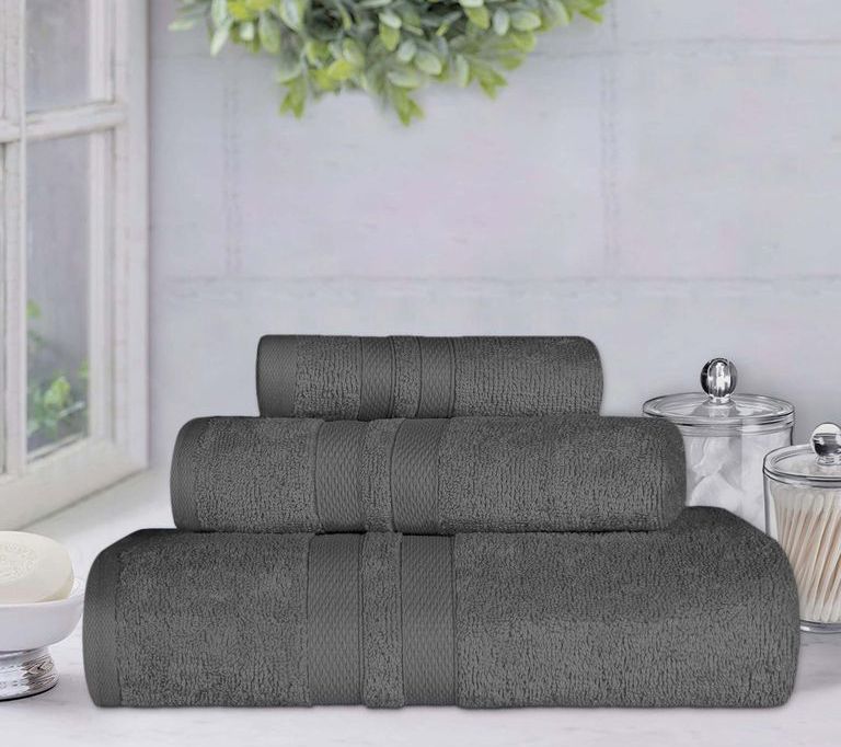 Superior Ultra-Soft Cotton Highly Absorbent 3-Piece Towel Set — View 7