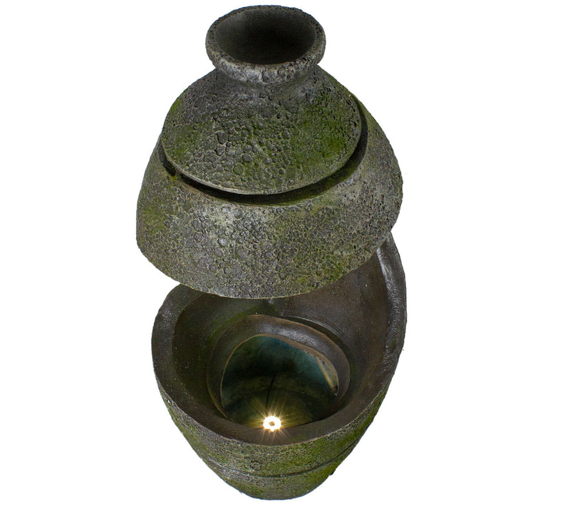 Northlight 31" Green and Gray Mossy Garden Water Fountain — View 4