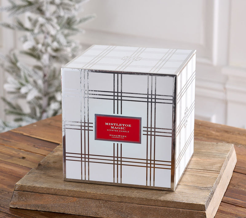 HomeWorx by Slatkin + Co. 50oz Mistletoe Magic Candle with Gift Box — View 2