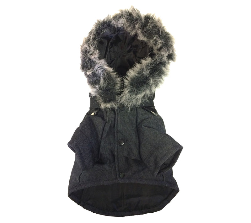 Pet Life Ruff-Choppered Denim Fashioned Wool Pet Coat — View 8
