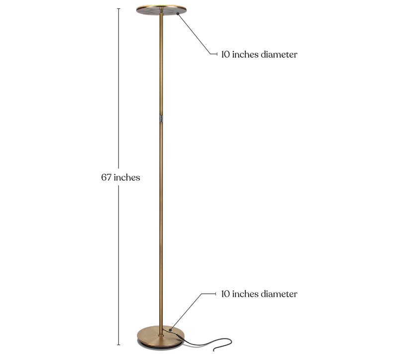 Brightech Sky Flux 67" LED Uplight Torchiere Lap — View 14