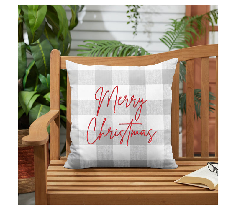 Sorra Home "Merry Christmas" 18" Embroidered Pillow — View 5