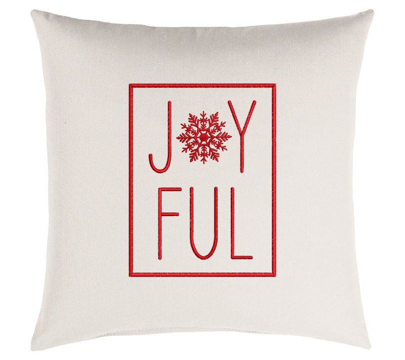 Sorra Home Joyful Snowflake 18" Embroidered Sunbrella Pillow — View 3