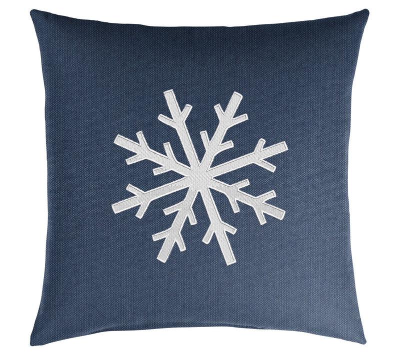 Sorra Home Embroidered Snowflake Sunbrella Pillow — View 3