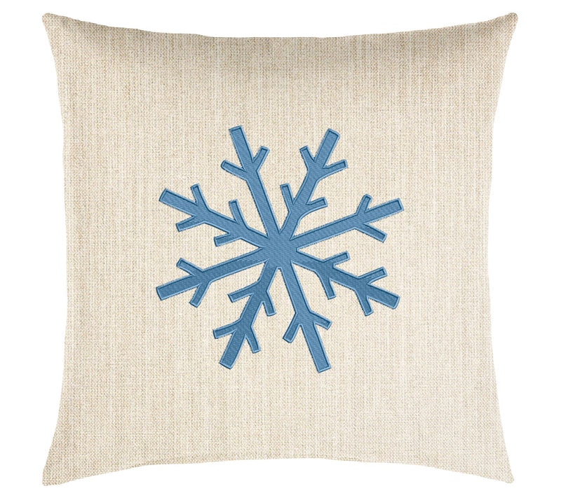 Sorra Home Embroidered Snowflake Sunbrella Pillow — View 6