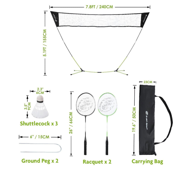 E-Jet Sport Badminton Net Outdoor Game Set with Storage Bag — View 5