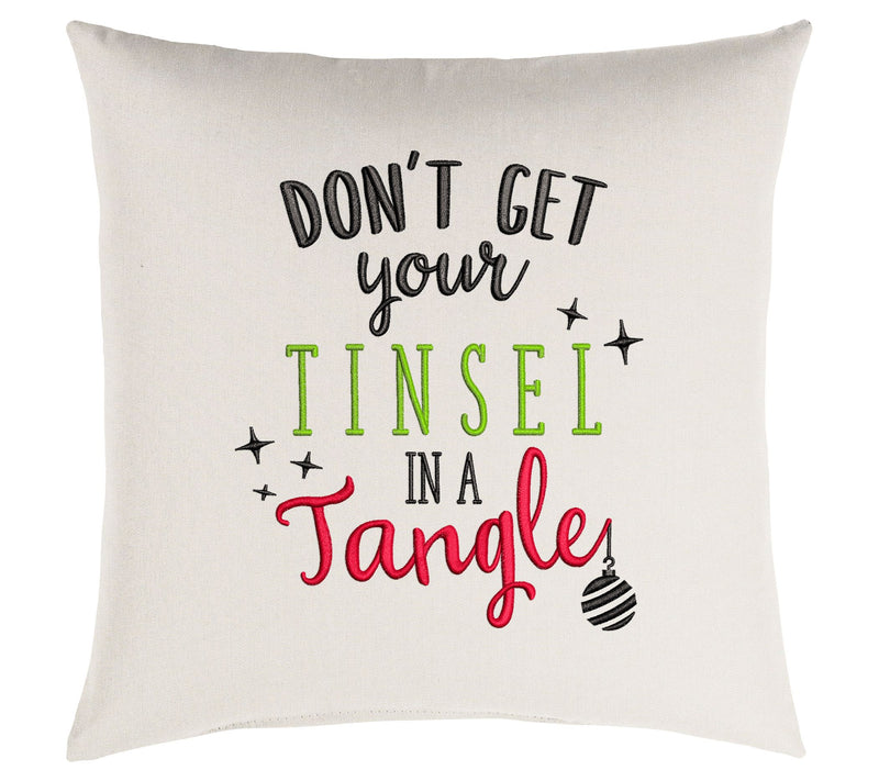Sorra Home Tinsel in a Tangle Embroidered Sunbrella Pillow — Main view