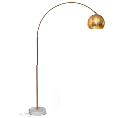 Brightech Olivia 75"H Antiqued Brass LED Arc Flor Lamp