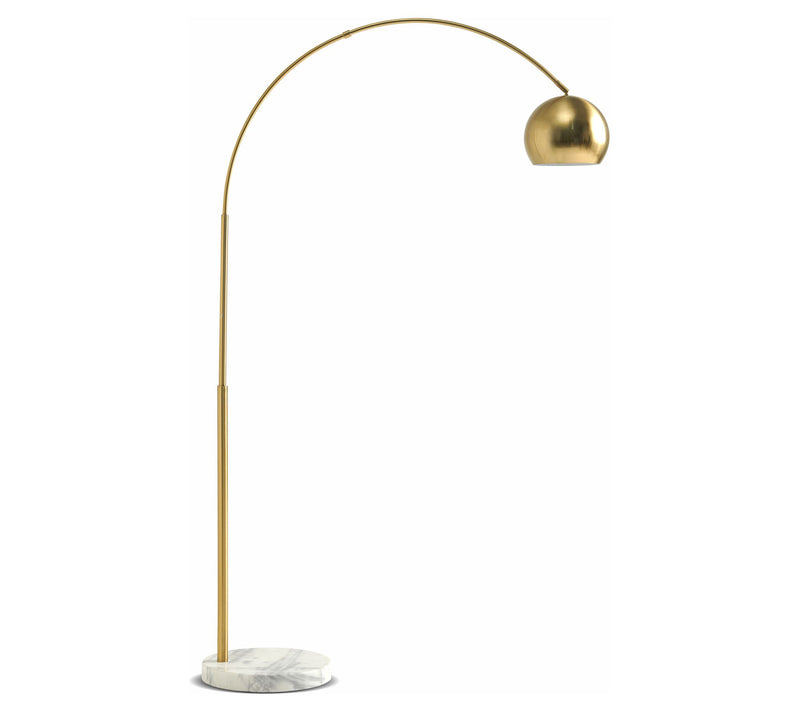 Brightech Olivia 75"H Antiqued Brass LED Arc Flor Lamp — View 3