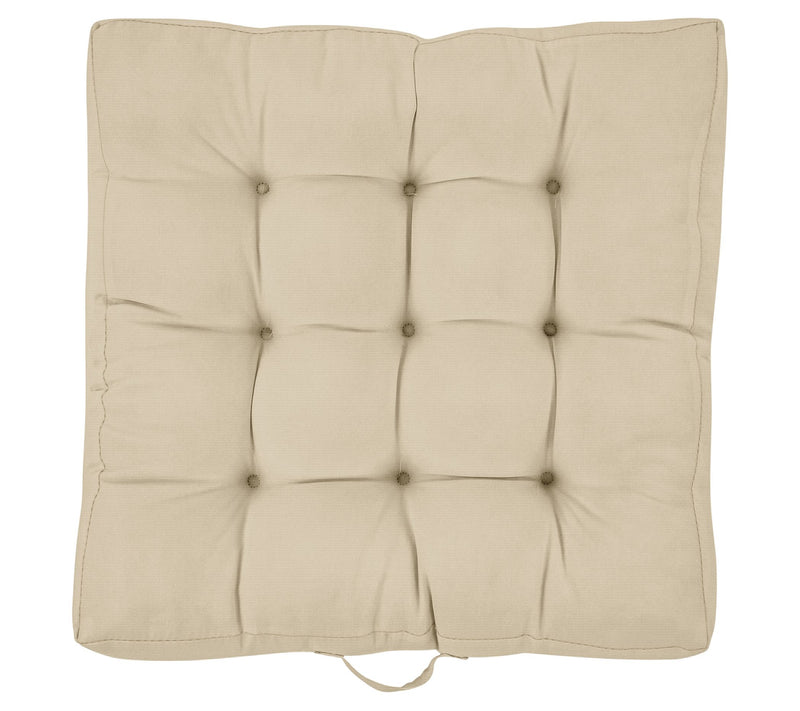 Sorra Home 24" Square Sunbrella Floor Pillow wi th Handle — Main view