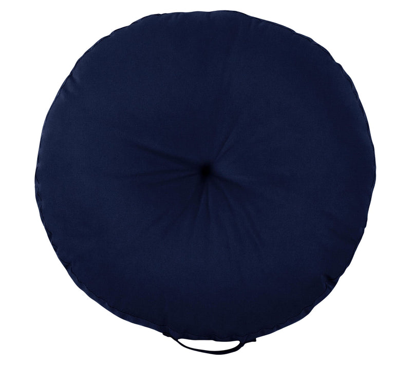Sorra Home 24" Circle Sunbrell a Floor Pillow with Handle — View 3