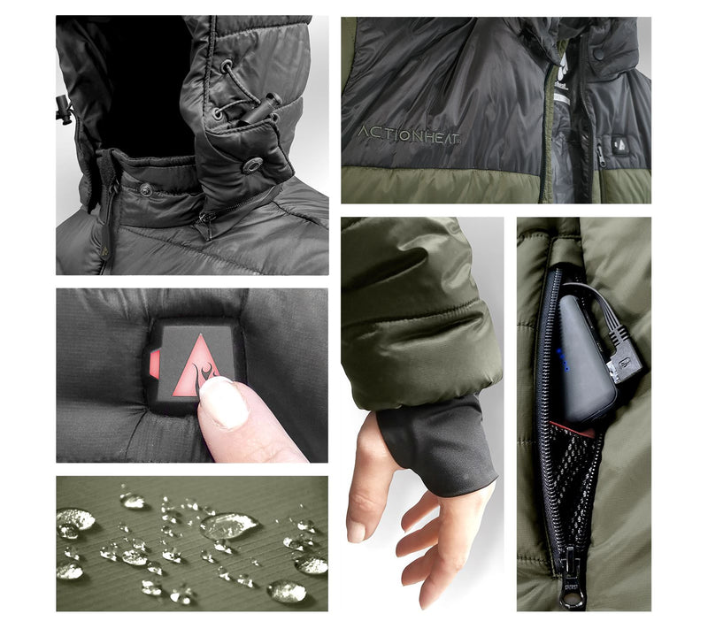 ActionHeat 5V Men's Poconos Battery Heated Puffer Jacket — View 9