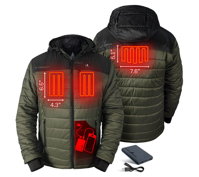 ActionHeat 5V Men's Poconos Battery Heated Puffer Jacket — View 6