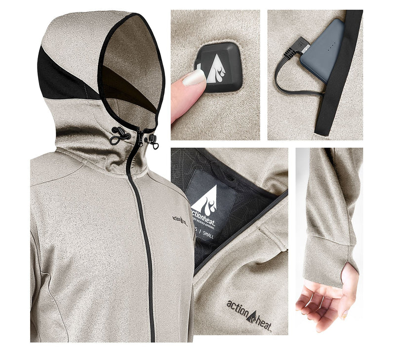 ActionHeat 5V Men's Battery Heated Slim Fit Hooie — View 10