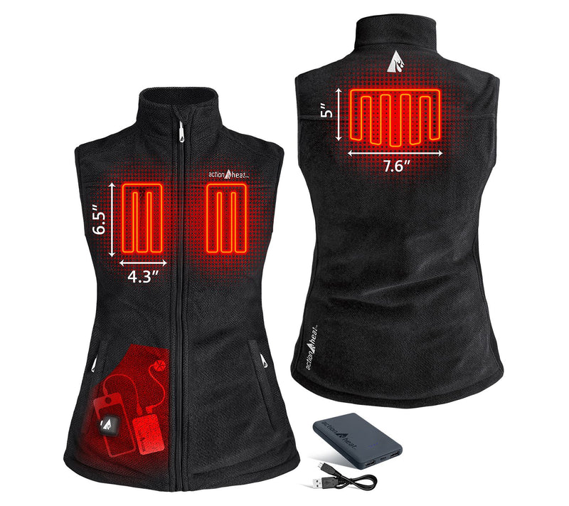 ActionHeat 5V Women's Battery Heated Performance Fleece Vest — View 7