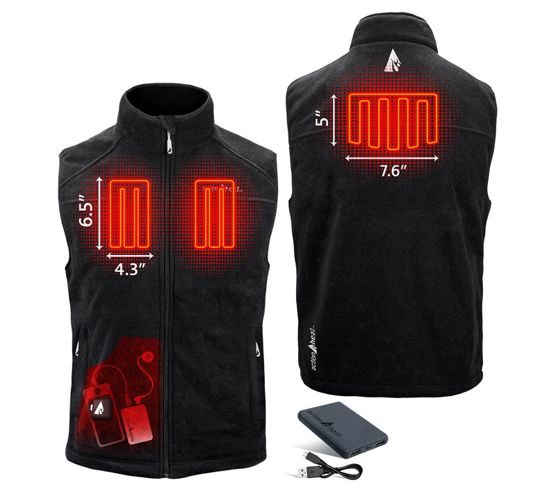 ActionHeat 5V Men's Battery Heated PerformanceFleece Vest — View 7
