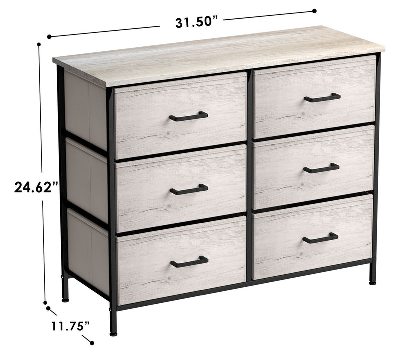Sorbus Dresser with 6 Faux Wood Drawers — View 9
