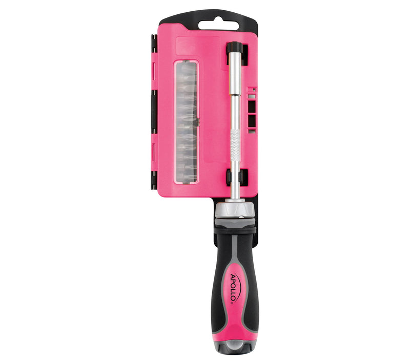 Apollo Tools 13-in-1 Ratcheting Screwdriver and Bit Set — Main view