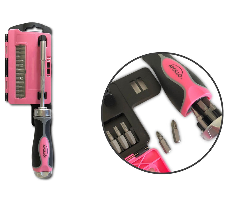 Apollo Tools 13-in-1 Ratcheting Screwdriver and Bit Set — View 4
