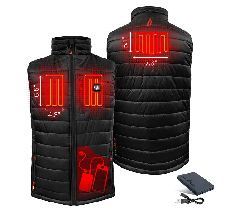 ActionHeat Men's 5V Battery Heated Puffer Vest — View 8