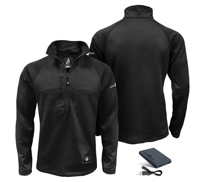 ActionHeat Men's 5V Battery Heated 1/2 Zip Up Sirt — Main view