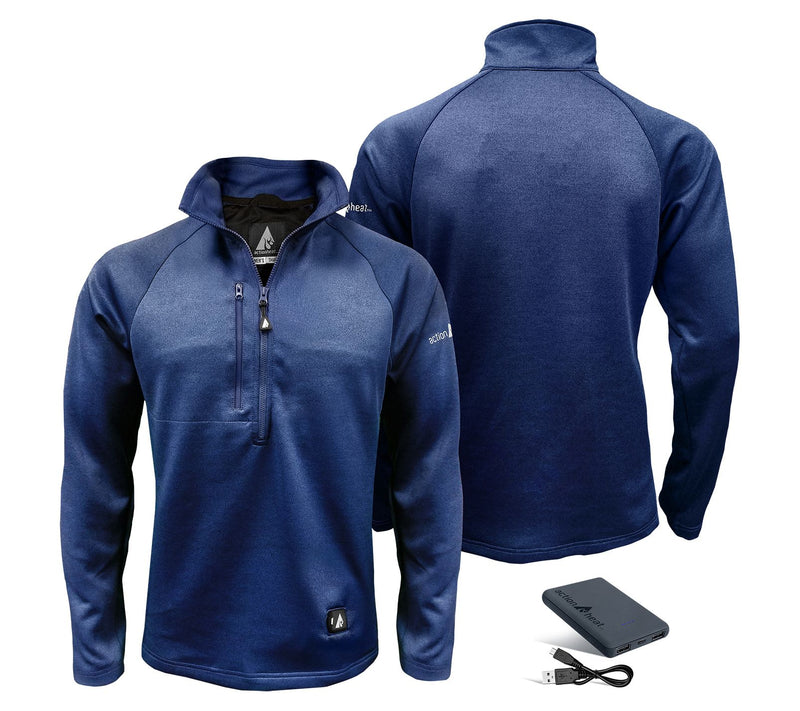 ActionHeat Men's 5V Battery Heated 1/2 Zip Up Sirt — View 5
