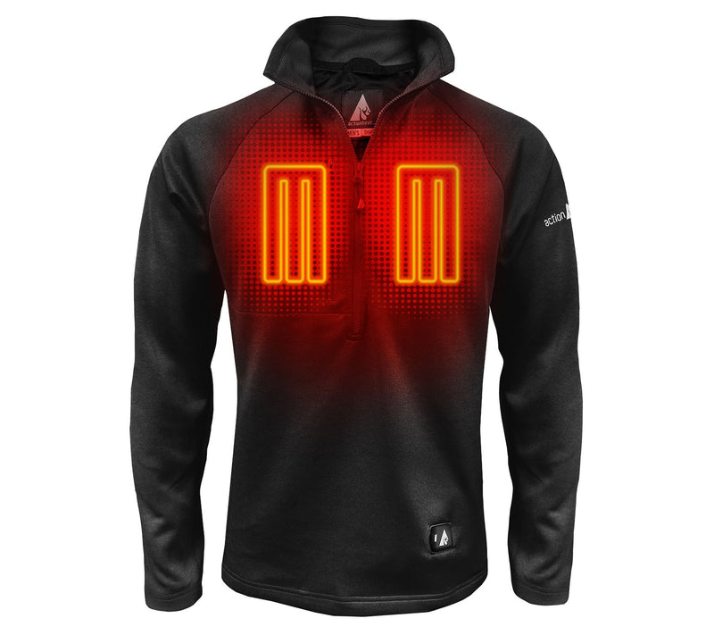 ActionHeat Men's 5V Battery Heated 1/2 Zip Up Sirt — View 8