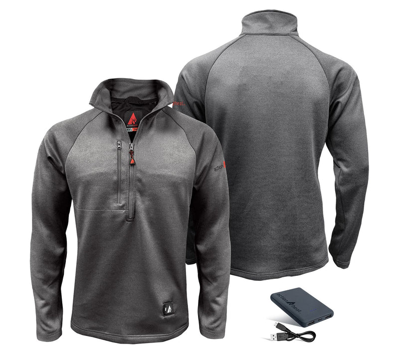 ActionHeat Men's 5V Battery Heated 1/2 Zip Up Sirt — View 7