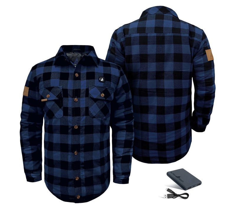 ActionHeat 5V Battery Heated Flannel Work Shirt — View 3