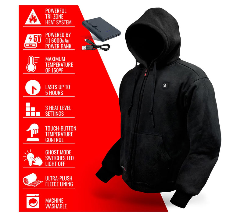 ActionHeat 5V Battery Heated Hoodie Sweatshirt — View 8