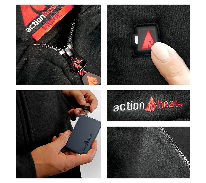ActionHeat 5V Battery Heated Hoodie Sweatshirt — View 11