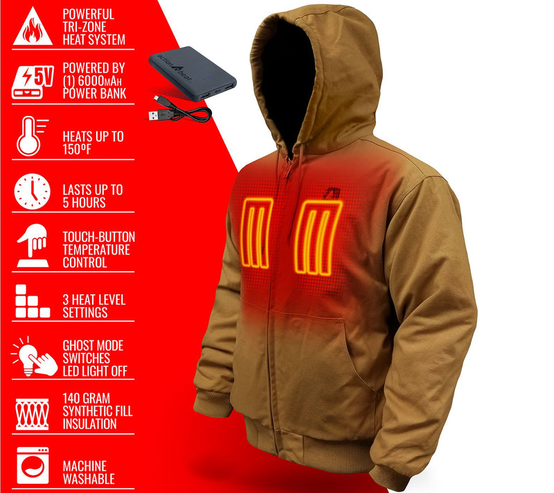ActionHeat 5V Battery Heated Work Jacket — View 5