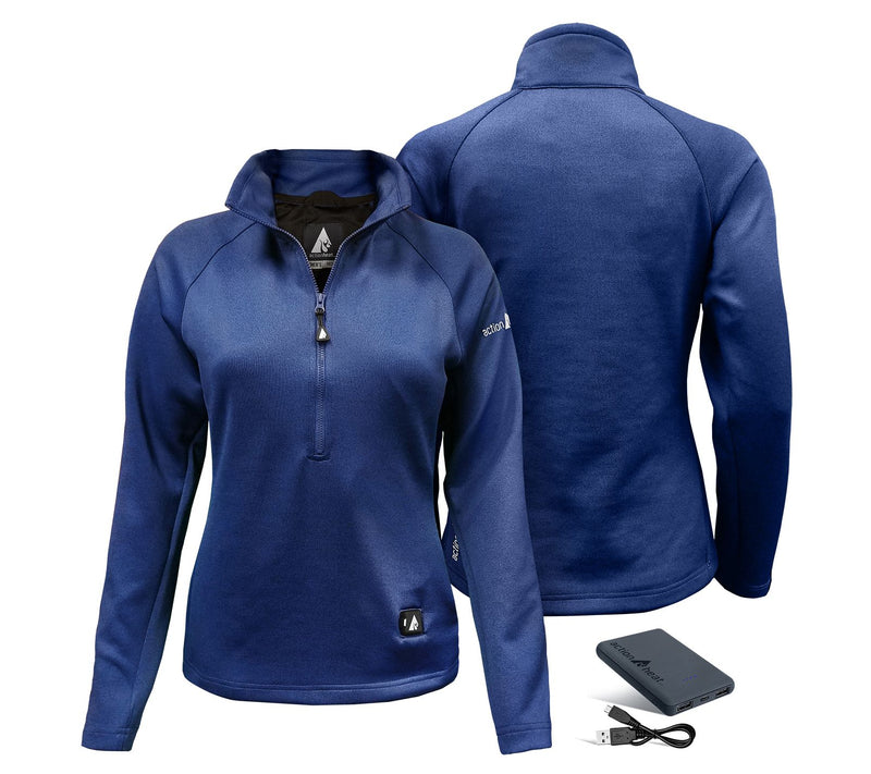 ActionHeat Women's 5V Battery Heated 1/2 Zip UpShirt — View 5